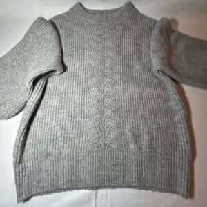 Ava & Viv Heather Gray Women's Cowl Neck Sweater